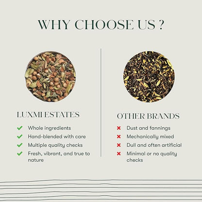 Luxmi Estates Fennel Mint Loose Leaf Tea 100g/3.52oz (50 Cups) for Digestion & Detox|Caffeine Free