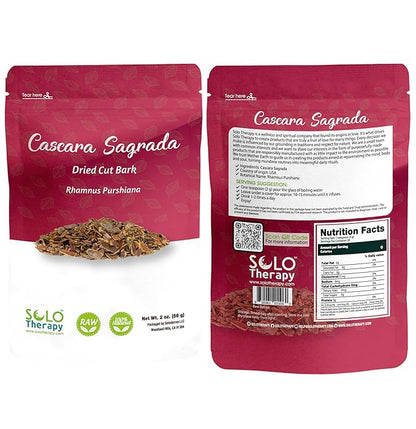 Cascara Sagrada Bark Herbal Tea - Cut and sifted - Rhamnus purshiana Resealable Bag - 56 grams - Premium Quality (Cascara Sagrada Bark)