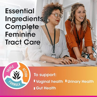 vH Essentials Probiotic Gummies with Prebiotics & Cranberry, Concentrated Extract for Urinary Tract Health, Supports Vaginal Microflora Balance for a Healthy Feminine Tract, 60 Count