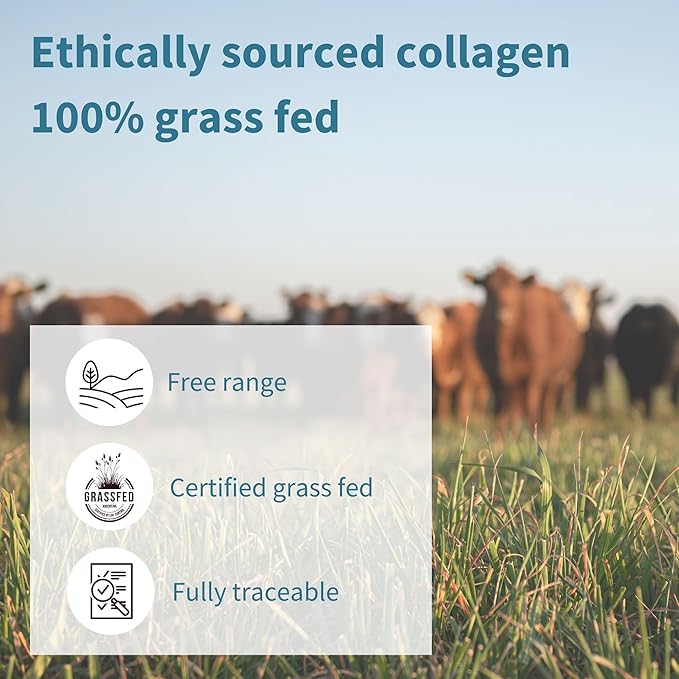 Igennus Free Range Grass Fed Hydrolyzed Bovine Collagen Peptides, Neutral Taste, 100% Highest Grade Bovine Collagen Protein Powder, Types 1, 2 & 3, Clean Label, Non-GMO, Free Range,4 x 40 Servings