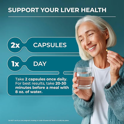 PUREHEALTH Research Liver Health – Liver Cleanse Detox & Repair Support Supplement- with Milk Thistle, Turmeric Powder, Dandelion, Artichoke, Beet Root, Ginger, L Cysteine HCL & More - 180 Capsules