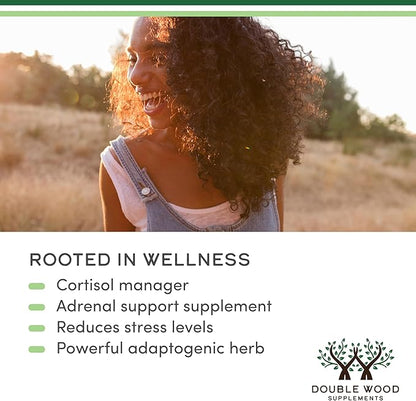 Ashwagandha Organic Drops for Stress Relief (1,200mg, 60 Servings) Ashwagandha Tincture for Adrenal Support and Cortisol Manager (Vegan Safe, Gluten Free, Non-GMO) by Double Wood
