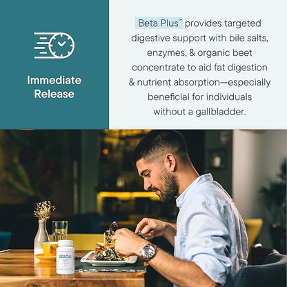 Biotics Research Beta-Plus™ Nutritional Ox Bile Salts Digestive Enzymes Supplement for Bile Production for No Gallbladder-Supports Overall Liver Function, Aids Fat Digestion, Supplies Betaine 90 Tabs