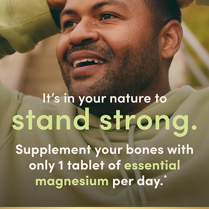 Nature's Bounty Magnesium Supplements 500mg Tablets,Support Bone & Muscle Health,200 Count (Pack of 4)