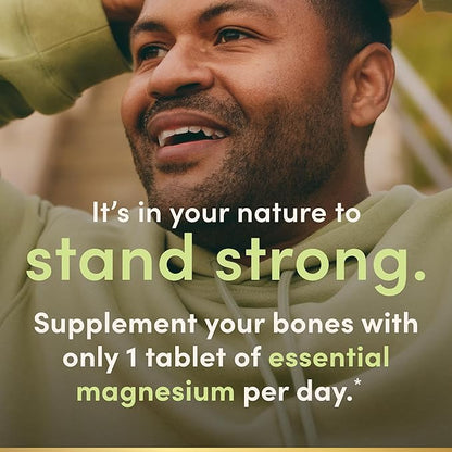 Nature's Bounty Magnesium Supplements 500mg Tablets,Support Bone & Muscle Health,200 Count (Pack of 4)