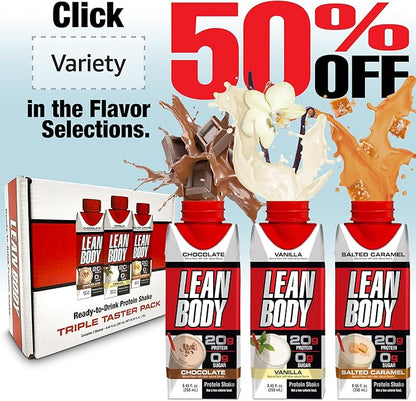 Labrada Lean Body Ready-to-Drink Banana Protein Shake,40g Protein,Whey Blend,0 Sugar,Gluten Free,22 Vitamins & Minerals,17 Ounce (Recyclable Carton & Lid - Pack of 12) LABRADA