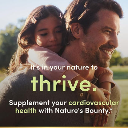 Nature’s Bounty CoQ10 Gummies, Supports Heart Health, CoQ10 200mg, Peach Mango Flavor, 100 Coun