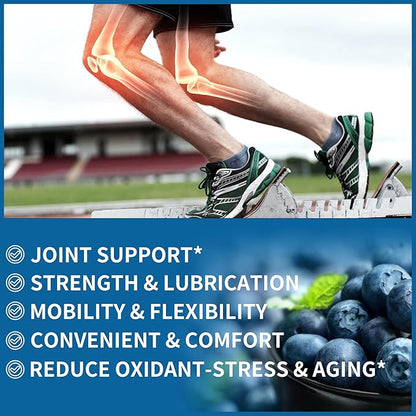 Natures Aid Glucosamine Chondroitin Gummies with MSM & Elderberry Extra Strength - Joint Support, Antioxidant Immune Support Supplement for Adults, Men & Women.(2 Pack)