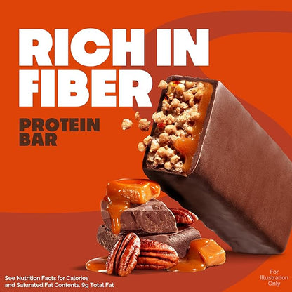 Quest Nutrition Crispy Chocolate Caramel Pecan Hero Protein Bar, 15g Protein, 1g Sugar, 3g Net Carb, Gluten Free Protein Snack, Keto Friendly, 4 Count