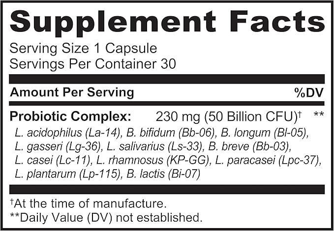 NATURELO Probiotics for Digestive Health, 50 Billion CFU, 30 Vegetarian Capsules, 11 Strains, Daily Use Supplement, Delayed Release, No-Fridge, Helps Boost Immune System, Probiotics for Women & Men