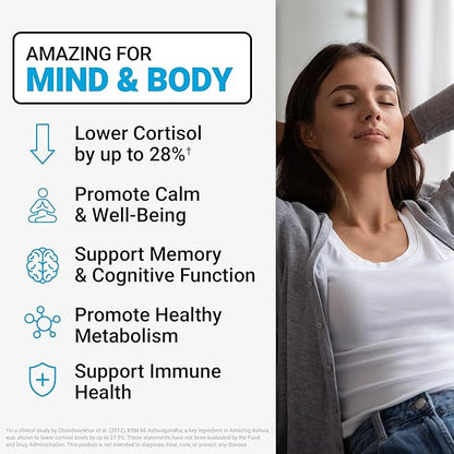Force Factor Amazing Ashwa for Stress Relief, Memory, Focus, and Immune Support Health, Ashwaganda Supplement with KSM-66 Ashwagandha for Stress, 120 Soft Chews