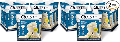 Quest Nutrition Ready to Drink Vanilla Protein Shake, 30g Protein, 3g Net Carbs, Gluten Free, Keto Friendly, 11 fl.oz 4 Count (Pack of 6)