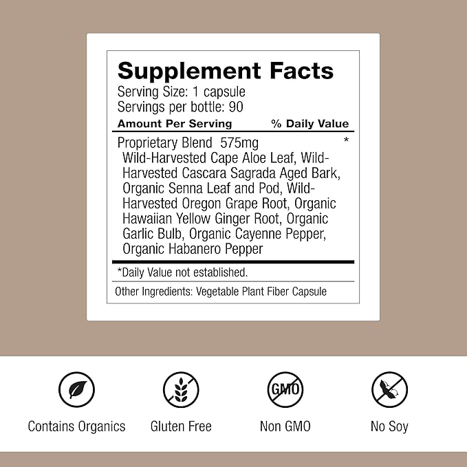 Dr. Schulze's Intestinal Formula #1 - Bowel Movement Supplement for Colon Health Support - Bloating & Constipation Aid - Intestinal Cleanse - All-Natural - Plant-Based - Vegan - 90 Count (2 Pack)