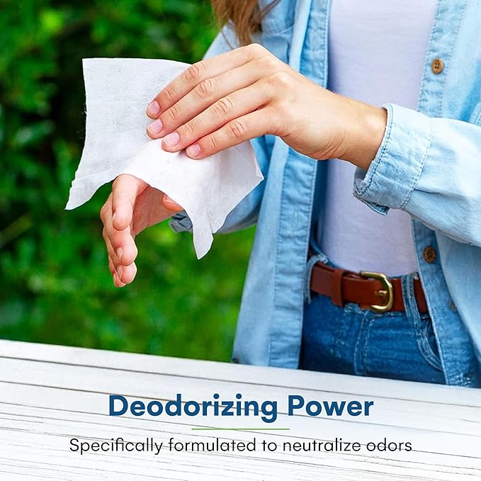 Body Wipes for Adults | No Rinse, Cleansing Shower Wipes | Disposable Bathing Wipes - Great for Camping, Gym and Travel (48 Bath Wipes)