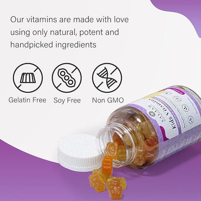 Salaam Nutritionals - Multivitamins, Multivitamins for Kids, Gummy Vitamins with 13 Essential Vitamins + Minerals, Bone and Immunity Support, 90 Count, 3 Packs