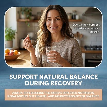 Withdrawal and Detox Support 60 Day Recovery Complex – Sleep, Energy, Stress, Mood, & Craving Support – Daily Supplement - Magnesium Glycinate, Ashwagandha, GABA, L-Theanine, Agmatine & More