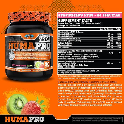 HumaPro Essential Amino Acid Formula | EAA Protein Supplement | Supports Muscle Recovery & Performance | Vegan, Gluten Free | | 90 Servings (Strawberry Kiwi)