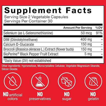 Force Factor DIM Max, DIM Supplement 400mg, Estrogen Balance for Women & Men, Extra Strength for Hormonal Acne, Metabolism, Menopause, PCOS, Diindolylmethane, Superior Absorption, 60 Capsules