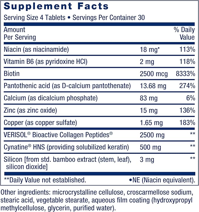 Life Extension Hair,Skin,& Nails- Collagen Plus,120 Count (Pack of 2)