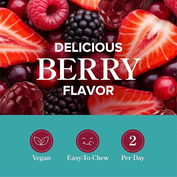 Probiotics for Women with Prebiotics + Cranberry | 5 Billion CFU | Berry-Flavor Gummies | Probiotics for Digestive Health, Vaginal Health & pH Balance | Supplements for Women | Vegan | 60 Ct