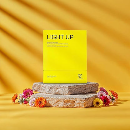Light Up – Antioxidant Skin-Brightening Supplement with Vitamin C, Plant-Based Extracts & Hydrating Support – Lemon Green Tea Flavor – for Even Tone, Dark Spot Reduction & Glow – 30 Sachets