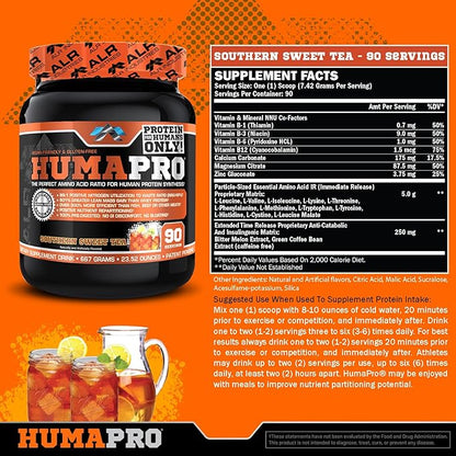 HumaPro Essential Amino Acid Formula | EAA Protein Supplement | Supports Muscle Recovery & Performance | Vegan, Gluten Free | 90 Servings (Southern Sweet Tea)