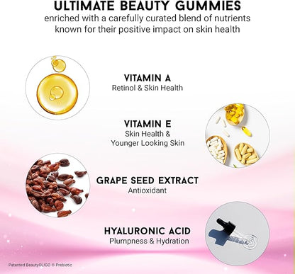 Joyce Giraud Ultimate Beauty Gummies, 90-Day Supply, Supports Skin Hydration & Healthy Skin Tone, 270 Gummies