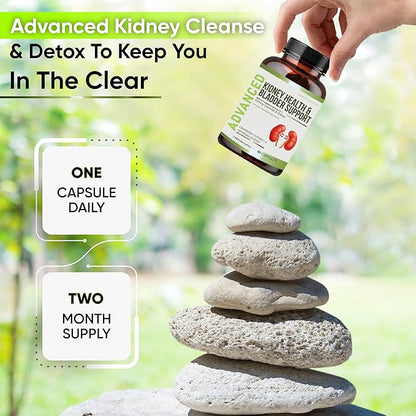 NutraPro Kidney Cleanse Detox & Repair and Bladder Support- Kidney Support Supplement for Kidney Restore with Chanca Piedra,Cranberry, Juniper Berries for Detox and Bladder Health.60 Day Supply.
