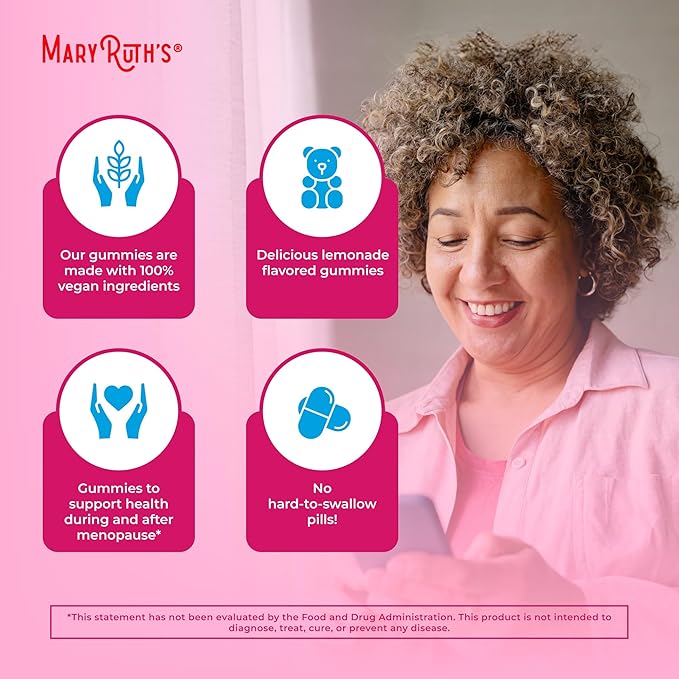 MaryRuth's Multivitamin for Women 40+ | Sugar Free | Vegan Womens Vitamins | Immune Support | Daily Women's Multivitamin + Chasteberry | Hair, Skin and Nail Gummy Vitamins for Women | 60 Count