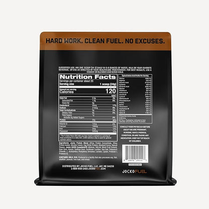 Jocko Fuel Whey Protein Powder, Chocolate Milkshake, 22g Protein, Digestive Enzymes + Probiotic Blend, No Sugar Added, with Essential Amino Acids + Electrolyte Minerals, 26 Servings