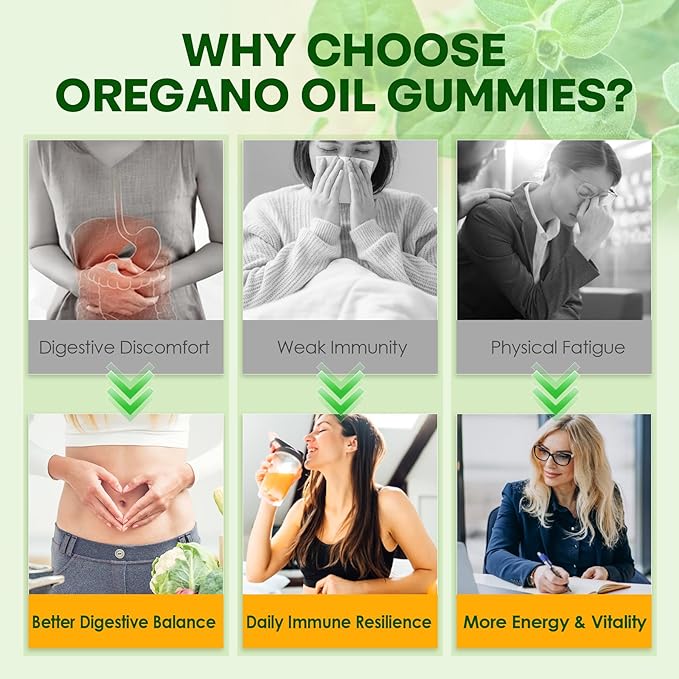 Oil of Oregano with Black Seed Oil Gummies, Elderberry & Garlic, 12-in-1 Oregano Oil Supplement w/ Vitamin C, D3 & Zinc for Immune & Respiratory Support, Aceite de Orégano Cápsulas Replacement, 60 Cts