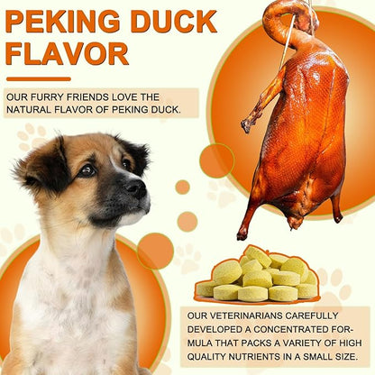 Uruses Turmeric Curcumin for Dogs, Hip & Joint Support, Heart Health Support, Immune System Booster, Dog Joint Supplement for All Ages Breeds & Sizes, 180 Chewable Tablets, Peking Duck Flavor