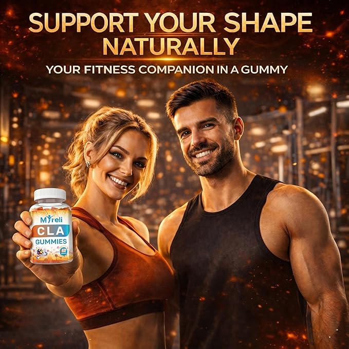 CLA 1000mg Vegan Gummies for Men and Woman 1000mg - 60 Vegan Conjugated Linoleic Acid Chews for Lean Body Support & Caloric Regulation, Resistance Supplement Chews for Muscle, Sugar-Free, Non-GMO