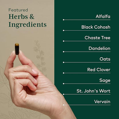 GAIA HERBS PRO Female Support Formula - Supports Healthy PMS & Menopause Fluctuations with Alfalfa Leaf, Black Cohosh Root Extract, Dandelion Root & More* - Vegan - 60 Liquid Phyto-Caps (60 Servings)