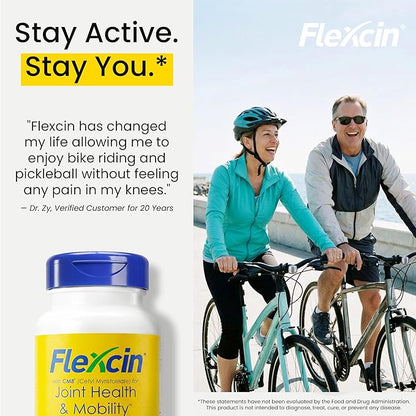 Flexcin Joint Health & Mobility Formula with CM8 (Cetyl Myristoleate) - Joint Supplements for Men and Women with Glucosamine, MSM, Collagen Type II - 90 Capsules