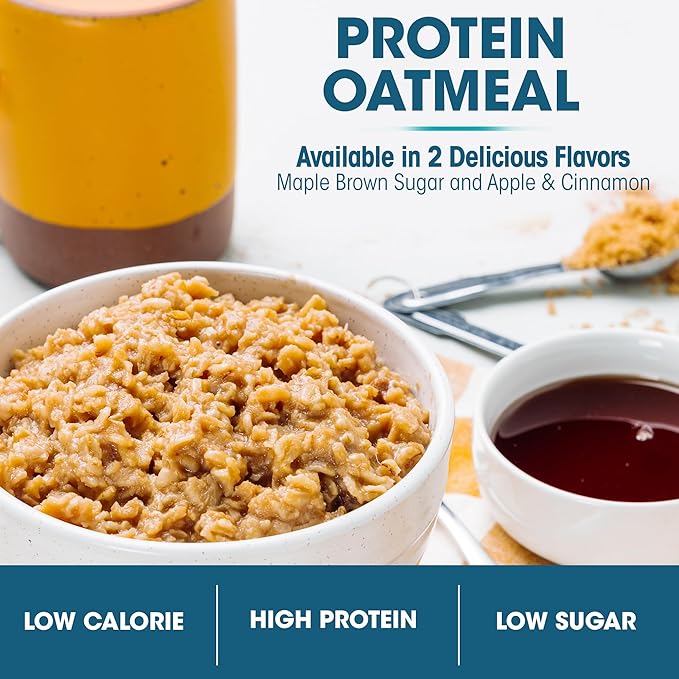 Wonderslim Instant Protein Oatmeal, Apple & Cinnamon, Gluten Free, Low Carb (7ct)