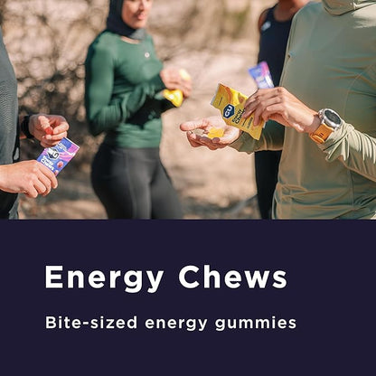 GU Energy Chews, Fruit Punch Energy Gummies with Electrolytes, Vegan, Gluten-Free, Kosher, Caffeine Free, and Dairy-Free On-The-Go Energy for Any Workout, 12 Bags (24 Servings Total)