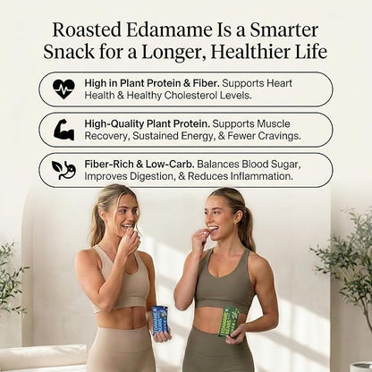 Rel Snacks Sea Salt Roasted Edamame Beans – High Protein, Low Carb Snack (11g Protein) – Keto, Vegan, Non-GMO – Made with Avocado Oil – 10 Pack, 0.9 oz