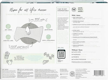 The Honest Company Hypoallergenic Multi-Use Baby Wipes for Sensitive Skin, Balance Blues, 576 Count