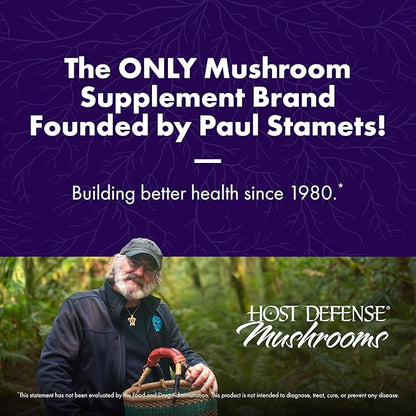 Host Defense Mushrooms Lion's Mane Gummies - Brain Health Support - Mushroom Supplement to Support Focus & Memory Function - Immune & Nervous System Support - Blueberry, 90 Gummies*