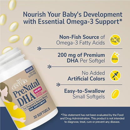 21st Century PreNatal DHA Softgels, 30 Count