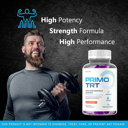 Primo TRT Gummies - Official for Men Advanced Natural Formula, PrimoTRT Male Gummies for Maximum Performance & Support for Overall Wellness Reviews, Primos TRT Gummys for 1 Month