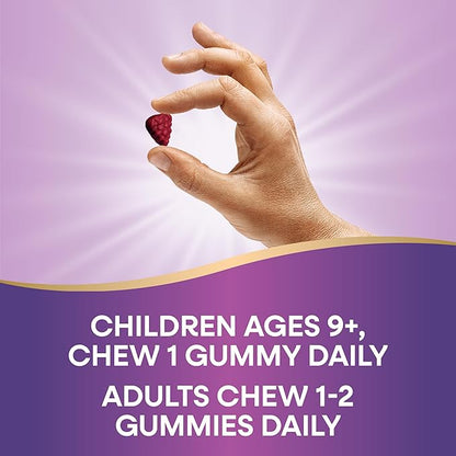Nature's Way Zinc Gummies, Adult & Kids 9+ Immune Support Gummies*, 100% Daily Value per Serving, Mixed Berry Flavor, 120 Chews (Set of 2)