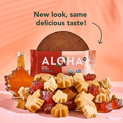 Aloha Organic Maple Sea Salt Protein Bar, 12 ct