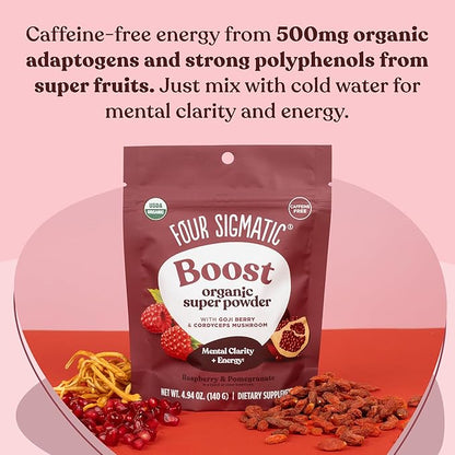 Four Sigmatic Perform Super Powder with Super Fruits and Antioxidants Red Raspberry - Can