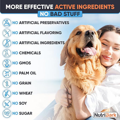 Glucosamine for Dogs -1000mg- Senior Dog Joint Supplement -Advanced Hip & Joint Support Chews w/Glucosamine, Chondroitin, MSM, Turmeric & Omega 3 for Pain & Inflammation Relief, Improved Mobility