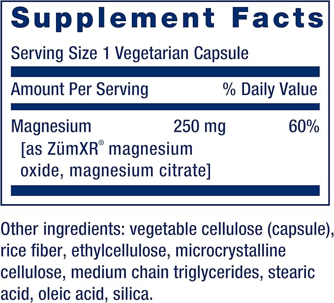 Life Extension Extend-Release Magnesium,prolonged Heart & Bone Health Support,Cardiovascular & Blood Pressure Health Support,bioavailable Formula,Gluten-Free,Non-GMO,Vegetarian,60 Capsules,(Pack of 2)