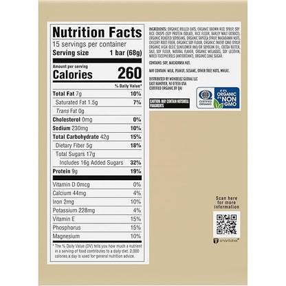 CLIF BAR - Energy Protein Bars - White Chocolate Macadamia Nut - Made with Organic Oats - Energy Bars - Non-GMO - (15 Pack)