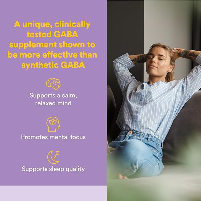 Natural Factors Pharma GABA - Dietary Supplement Supports Calm Sleep & Sleep Quality - Natural, Fast-Working Supplement Aids Focus & Brain Health - 60 Chewable Tablets (30 Servings)