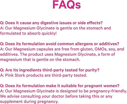Pink Stork Magnesium Glycinate with Vitamin D - Magnesium Supplement for Women to Support Natural Calm - 2 Pack